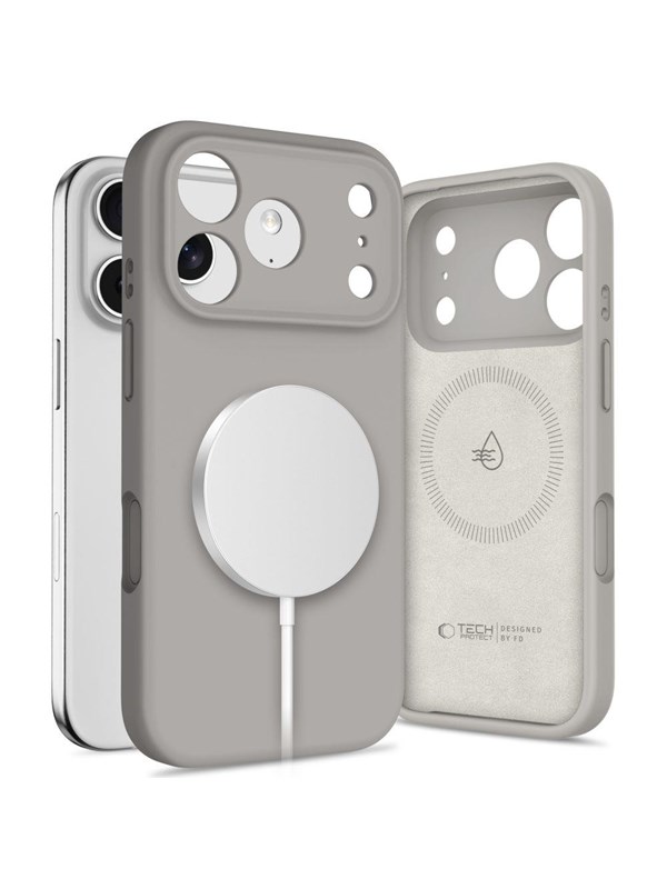 Tech-Protect Silicone MagSafe Case for iPhone 17 Pro - Grey