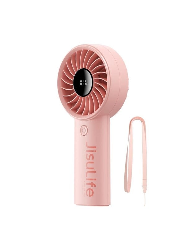 Jisulife Handheld Fan Life4 3600mAh Portable USB Fan - Pink - 3600 mAh