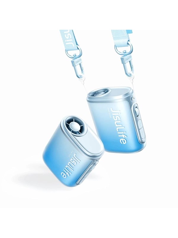 Jisulife Neck Fan 5 4500mAh Mini Fan with Lanyard - Blue - 4500 mAh