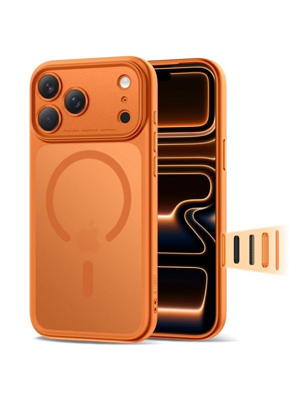 Tech-Protect  Magpeak MagSafe CC Case for iPhone 17 Pro - Orange