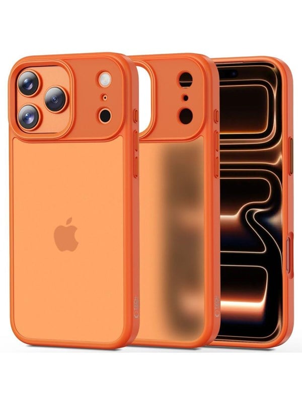 Tech-Protect MagMat Case for iPhone 17 Pro - Orange and Matte