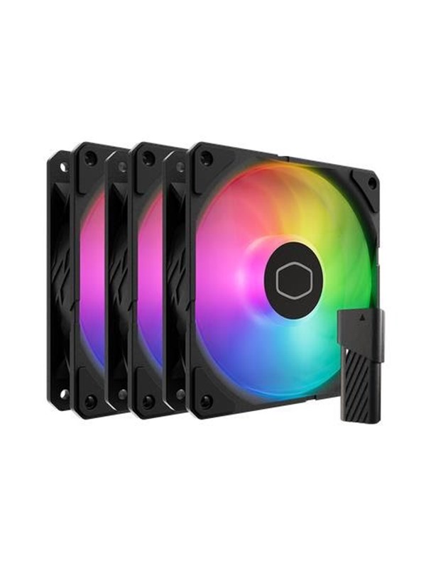 Cooler Master SickleFlow Edge 120 ARGB 3-Pack Fan Kit - Kabinettvifte - 120mm - Svart
