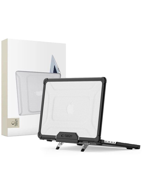 Tech-Protect SmartShell Pro Case for Macbook Pro 14 M1 / M2 / M3 / M4 / M5 2021-2025 - Black and Clear