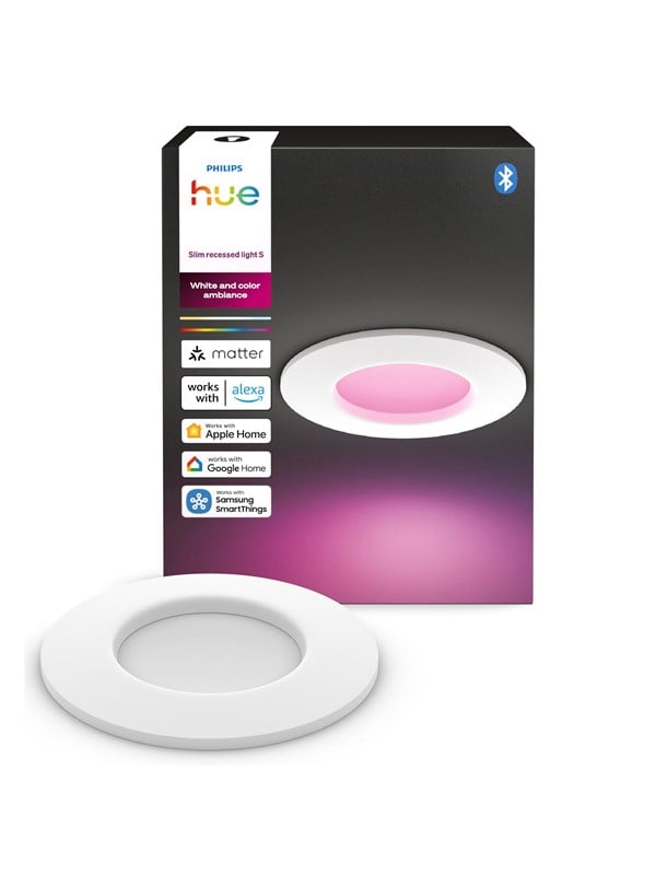 Philips Hue Slim innfelt spotlight 90 mm hvit