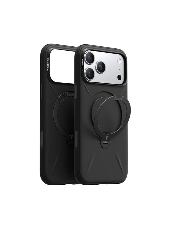 Torras Ostand Q3 Silicone - obsidian black - iPhone 17 Pro Max