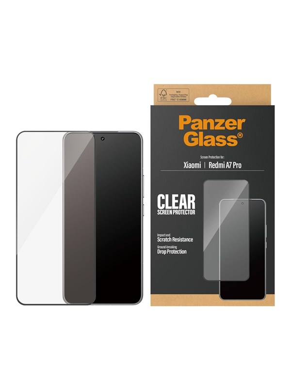 PanzerGlass Screen Protector Xiaomi Redmi A7 Pro 4G | A7 Pro 5G | Poco C81 | Ultra-Wide Fit