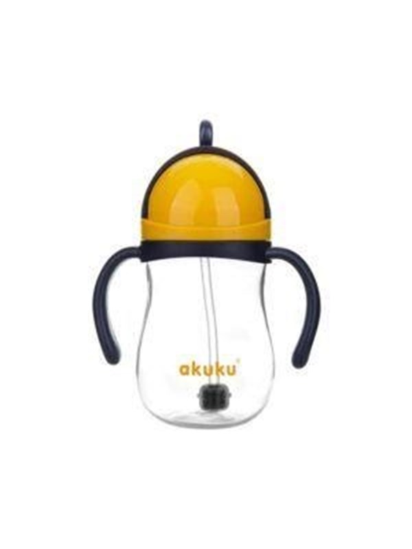 Akuku Non-spill cup with weighted straw NAVY BLUE/YELLOW