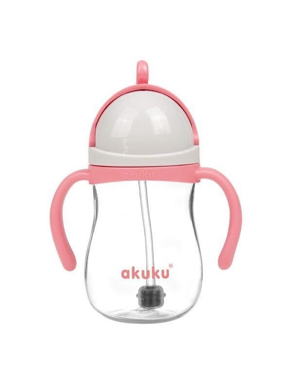 Akuku Non-spill cup with weighted straw PINK