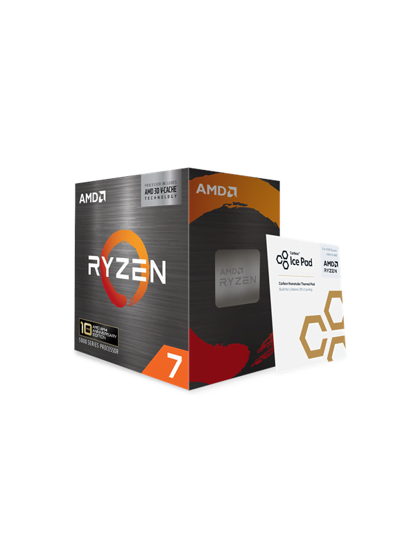 AMD Ryzen 7 5800X3D (10th Anniversary Edition) Prosessor/CPU - 8 kjerner - 3.4 GHz - AMD AM4 - AMD Boks (uten kjøler)