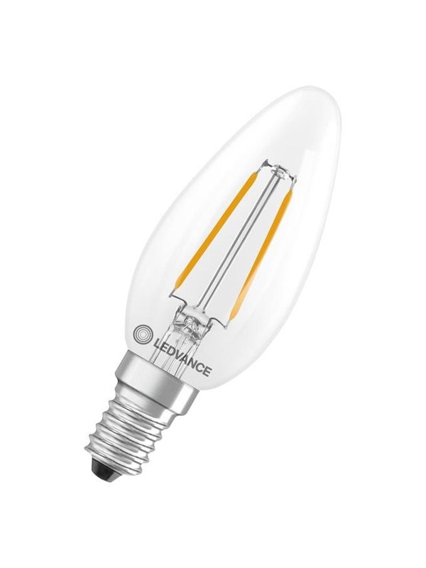 Osram LED-lyspære candle filament 250lm 1.8W/827 (25W) E14