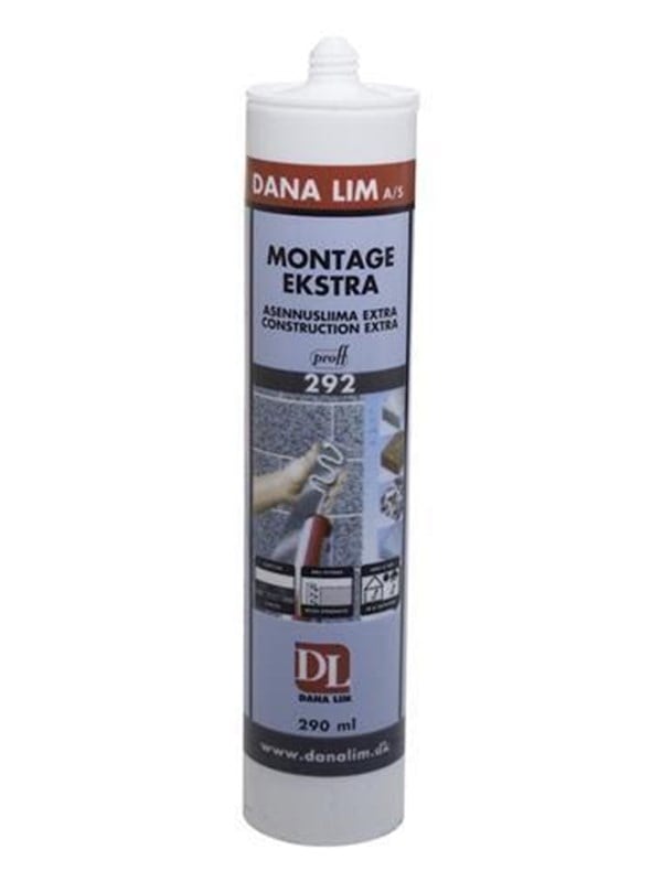 Dana Lim Monteringslim Ekstra 292 290ml patron hvit