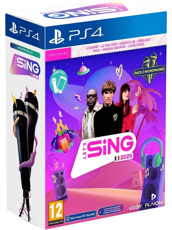 Let's Sing 2025 + 2 Microphones - Sony PlayStation 4 - Musikk
