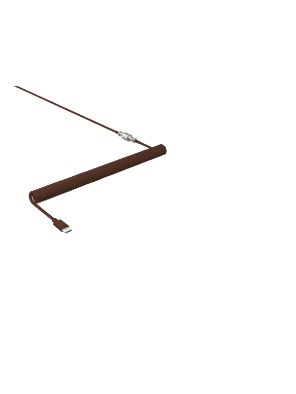 Xtrfy Cable USB-C to USB-A w. connector Coiled Braided Retro Brown