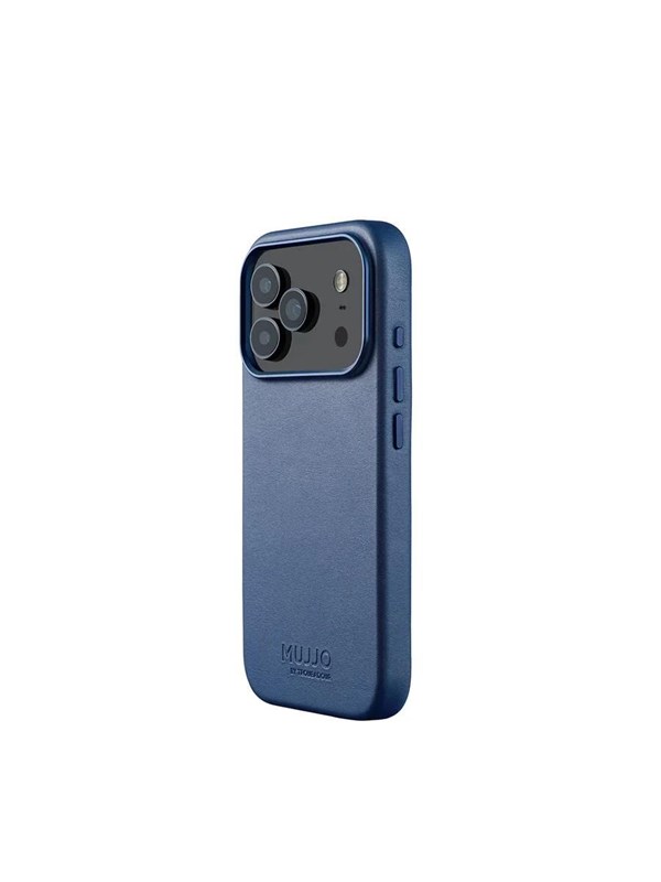 Mujjo Leather Case for iPhone 17 Pro - Monaco Blue