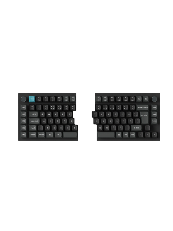 Keychron Q11 Ultra 75% Split 8K Wireless Tri-Mode - POM Red - Gamingtastatur - Uten numpad - Nordisk - Svart