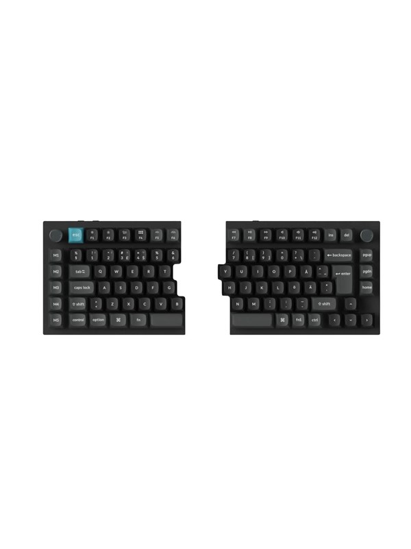 Keychron Q11 Ultra 75% Split 8K Wireless Tri-Mode - POM Brown - Gamingtastatur - Uten numpad - Nordisk - Svart
