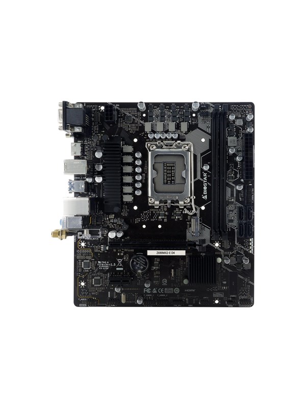 BIOSTAR Z690MX2-E D4 - 6.0 - motherboard - micro ATX - LGA1700 Socket - Z690 Hovedkort - Intel Z690 - Intel LGA1700 - DDR4 RAM - Micro-ATX