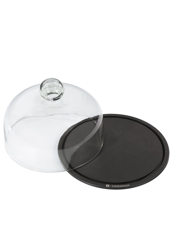 Zassenhaus Osteklokke 23cm svart bunn