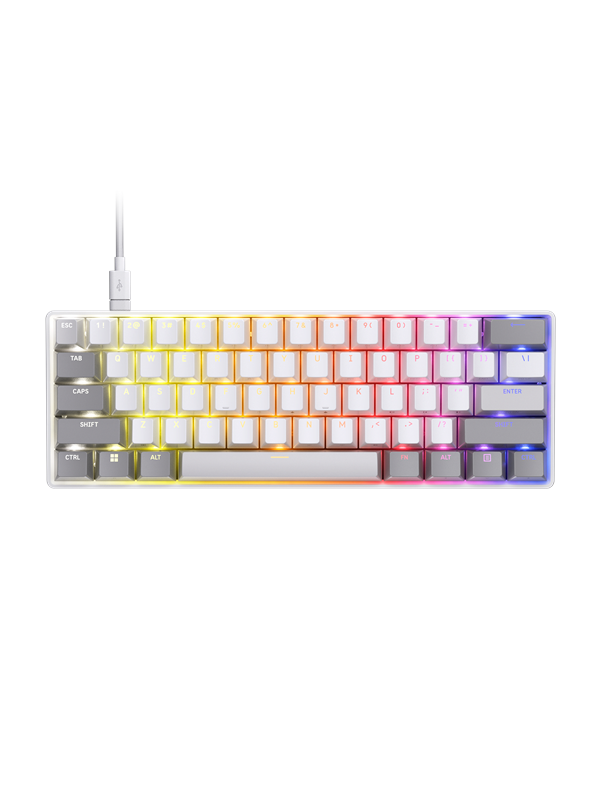 Corsair CLIPPER PRO MINI 60 - Gamingtastatur - Uten numpad - Nordisk - Hvit