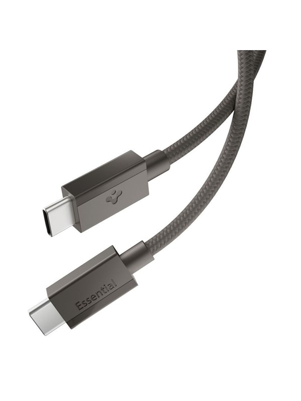 Spigen Essential USB C to USB C 60W Fabric Cable - 1.5m - Black