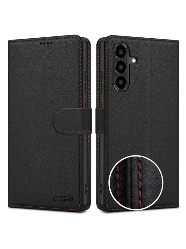 Tech-Protect Wallet Case for Samasung Galaxy A57 5G - Black & Red