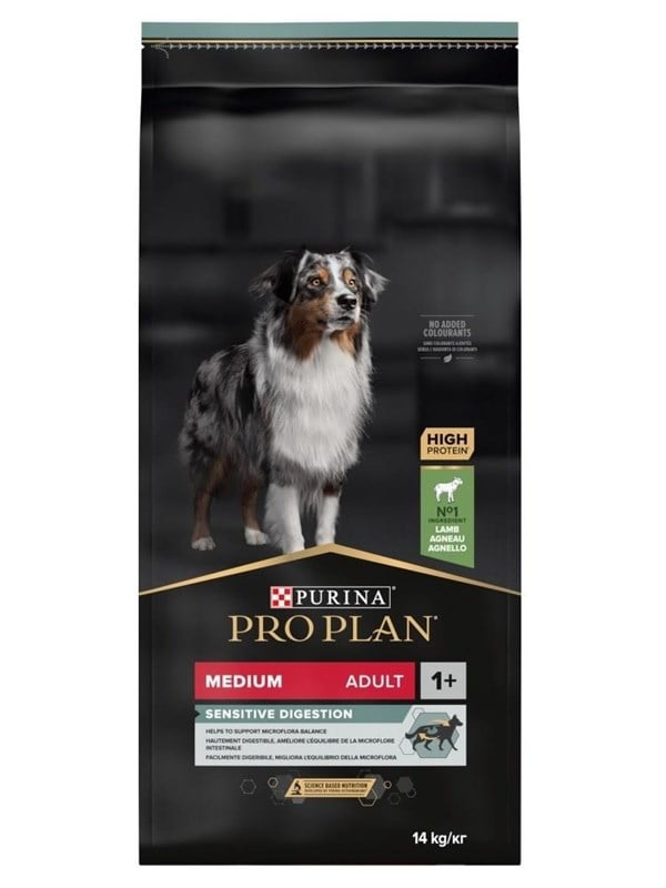 PURINA NESTLE Medium voksen sensitiv fordøyelse med OPTIDIGEST 14kg lam