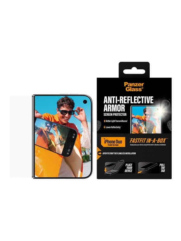 Anti-reflective Armor Screen Protector Apple iPhone Duo w. FASTFIT IN-A-BOX (sub-screen)