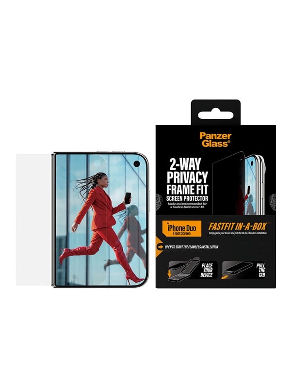 2-Way Privacy Screen Protector Apple iPhone Duo | Ultra-Wide Fit w. FASTFIT IN-A-BOX (sub-screen)