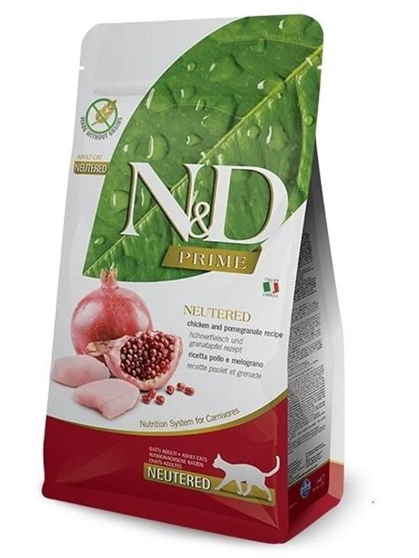 Farmina N&D Prime Neutered Chicken&Pomegranate Adult - tørrfôr til katt - 5kg