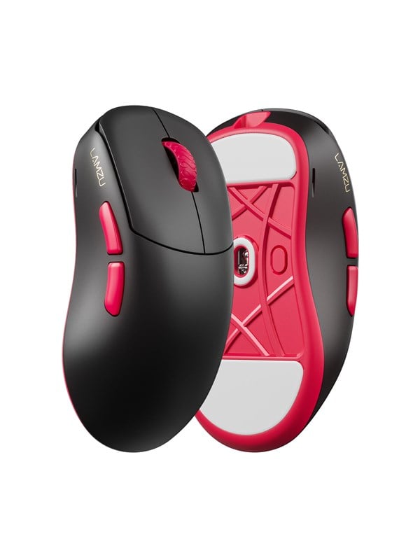 Lamzu Thorn V2 (Black/Red) - Gaming mus - Optisk - 5 knapper - Svart