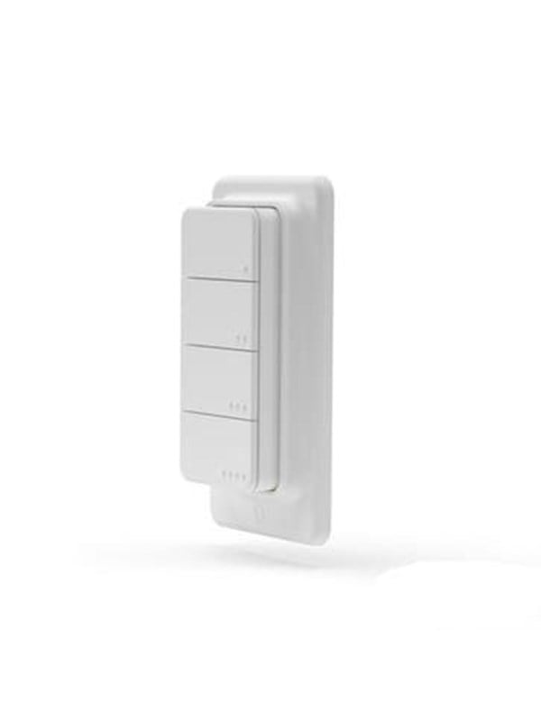 Shelly BLU RC Button 4 ZB White – Bluetooth- og Zigbee-fjernkontroll med 4 kanaler