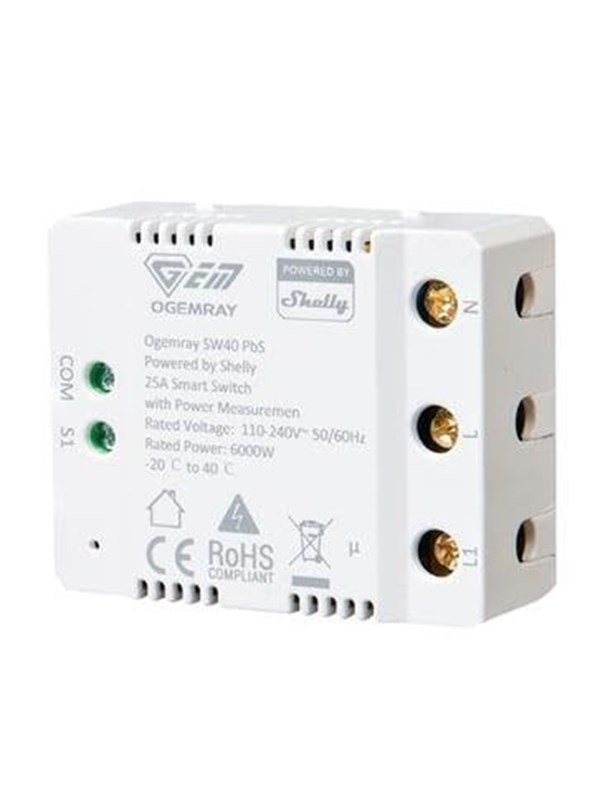 Shelly Smart relay 25A - Powered By