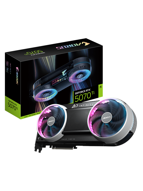 GIGABYTE GeForce RTX 5070 Ti AORUS INFINITY - 16GB GDDR7 RAM - Grafikkort
