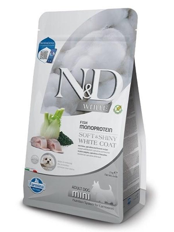 Farmina N&D Havabbor, Spirulina og Fennikel Adult Mini - tørr hundemat - 2 kg