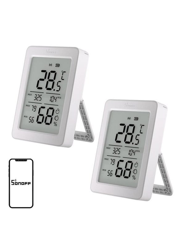 Sonoff SONOFF ZigBee SNZB-02DR2 temperatur- og fuktighetssensor, 2-pakning