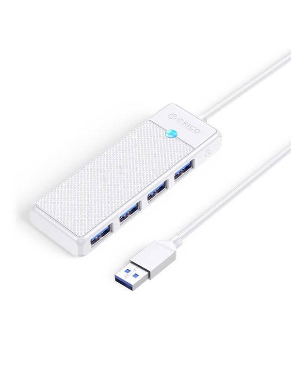 ORICO PAPW4A-U3 USB Hub 4-port 4x USB-A 3.0 0.15 m - white USB-hub - USB 3.0 - 4 porter - Hvit