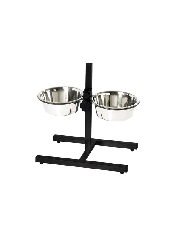 Nobby Fôrstander m/2 skåler, justerbar