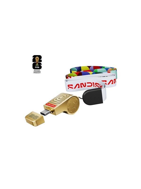 SANDISK - FIFA World Cup 2026 (Gold Edition) - USB flash drive - 128 GB - 128GB - Minnepenn