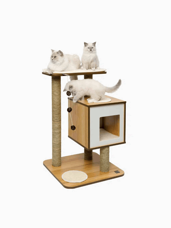 Catit Vesper klorestativ V-Base, valnøtt 56 x 56 x 84,5 cm.