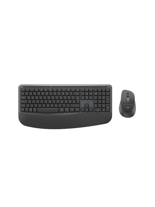 Logitech Signature Comfort Plus Combo MK880 for Business (Graphite) - Tastatur & Mussett - Tysk - Grå