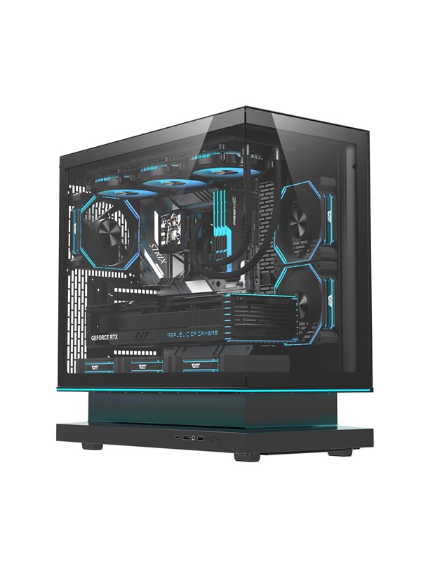 Darkflash F1 ATX (with 6x ARGB PWM fans) - Kabinett - Miditower - Svart