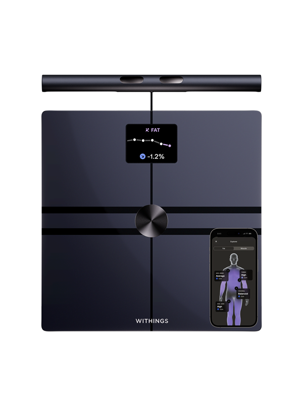 Withings Analysevekt BodyFit - Black Mørk grå