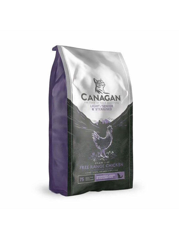 Canagan Light & Senior & Sterilised kylling - tørr kattemat - 4kg