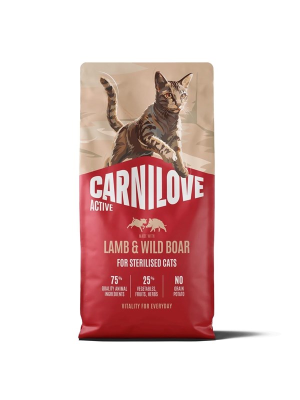 Carnilove Active Cat Lamb&Wild Boar Sterilised - tørr kattemat - 2kg