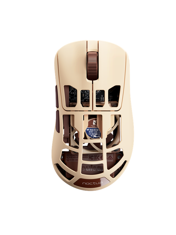 Pulsar [Noctua | Feinmann] F01 Wireless - Gaming mus - Optisk - 5 knapper - Brun