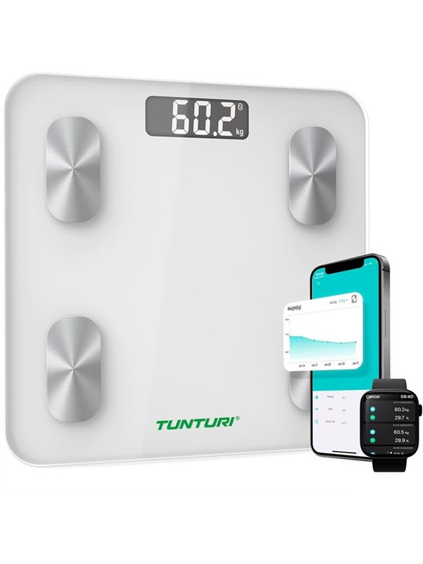 Tunturi Analysevekt SC30 Smart Badevægt - Hvid