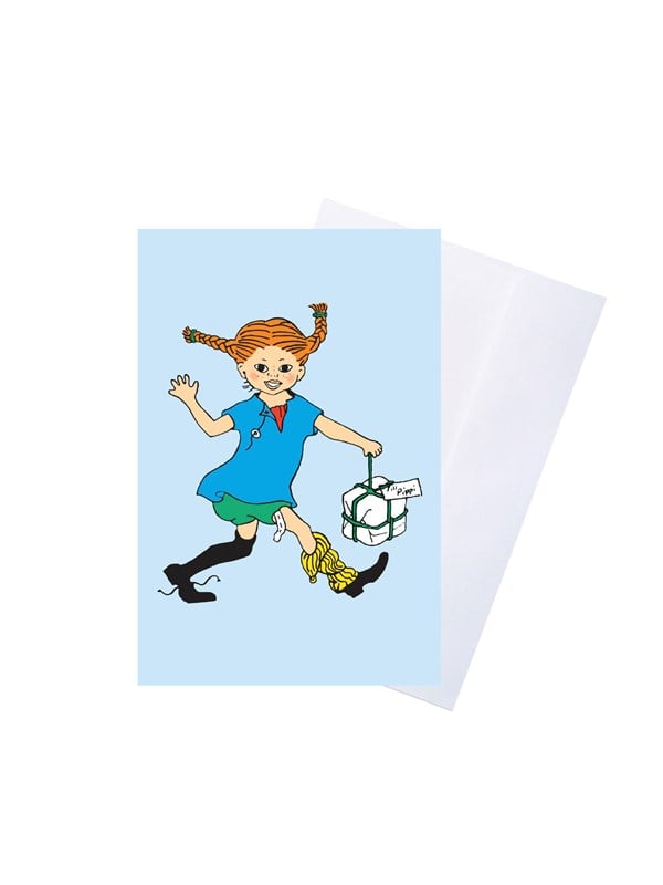 Pippi - Greeting Card w. Envelope - Pink