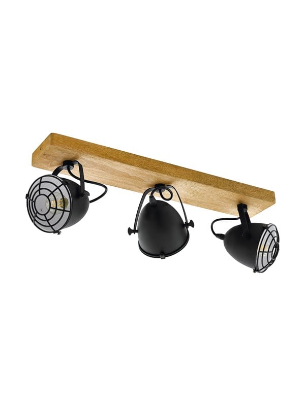 EGLO GATEBECK SPOTSKINNE 3XE14 TRE/SVART