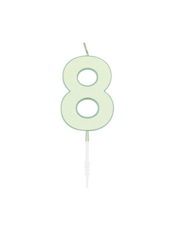 Globos Cake candle 4.5cm Pastel Mint no. 8