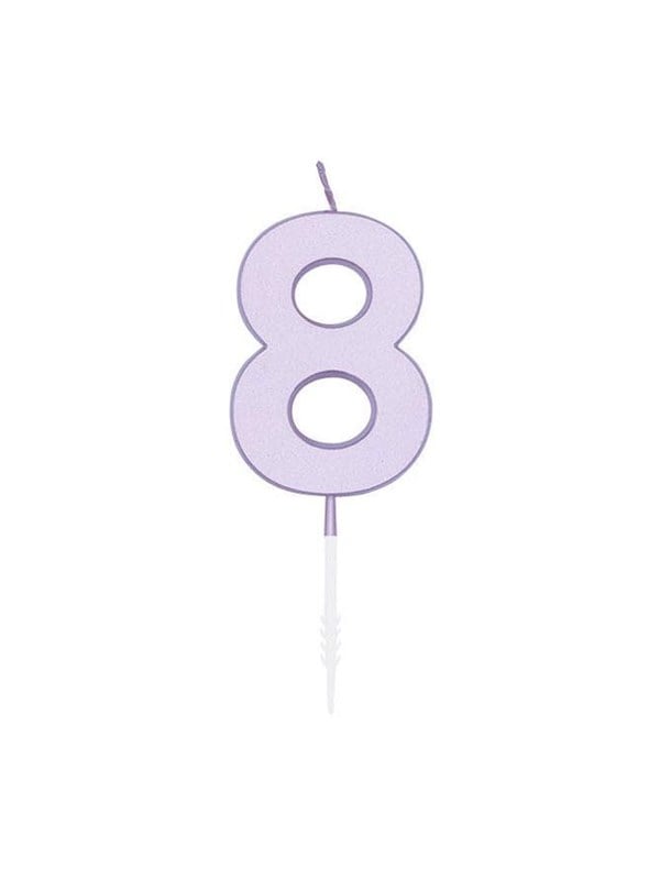 Globos Cake candle 4.5cm Pastel Lilac no. 8